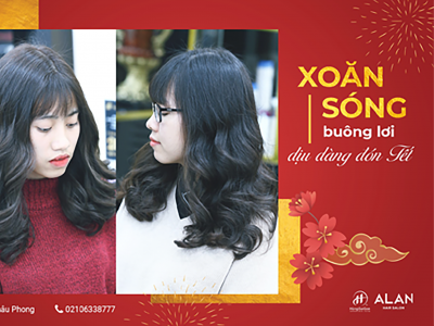 Xoăn sóng buông lơi diu dàng đón Tết